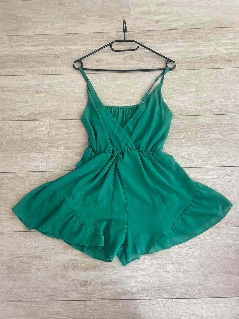 Smaragd groen groene chiffon look playsuit korte jumpsuit, Kleding | Dames, Jumpsuits, Ophalen, Nieuw, Maat 36 (S), Groen