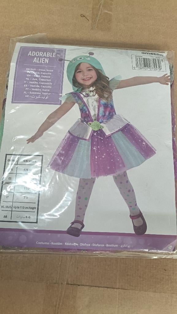 Partijhandel Verkleedkostuum Adorable Alien 4-6 jaar - 10 st, Meisje, Nieuw, Ophalen of Verzenden, .
