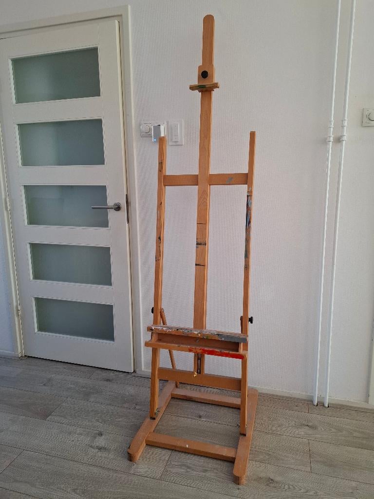 Stevige houten schildersezel - In zeer goede staat, Ophalen of Verzenden, Gebruikt, Ezel