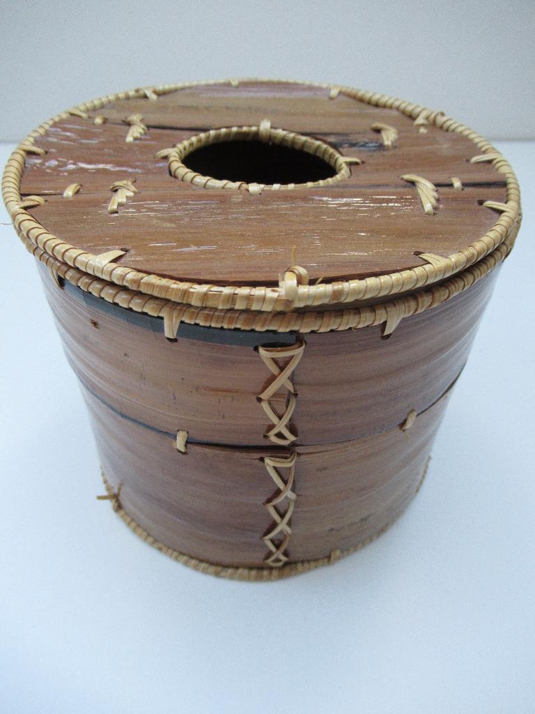 Handgemaakte tissue box / toiletrolhouder van bamboe, Verzenden, Nieuw, Natuurlijk materiaal