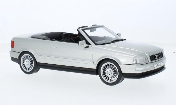 Audi Cabriolet, zilver, 1991, Hobby en Vrije tijd, Modelauto's | 1:18, Nieuw, Auto, Overige merken, Ophalen of Verzenden