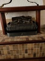 Elektrische haard met houtblokken en vonkenscherm, Ophalen, Gebruikt, Inbouwhaard, Elektrische haard