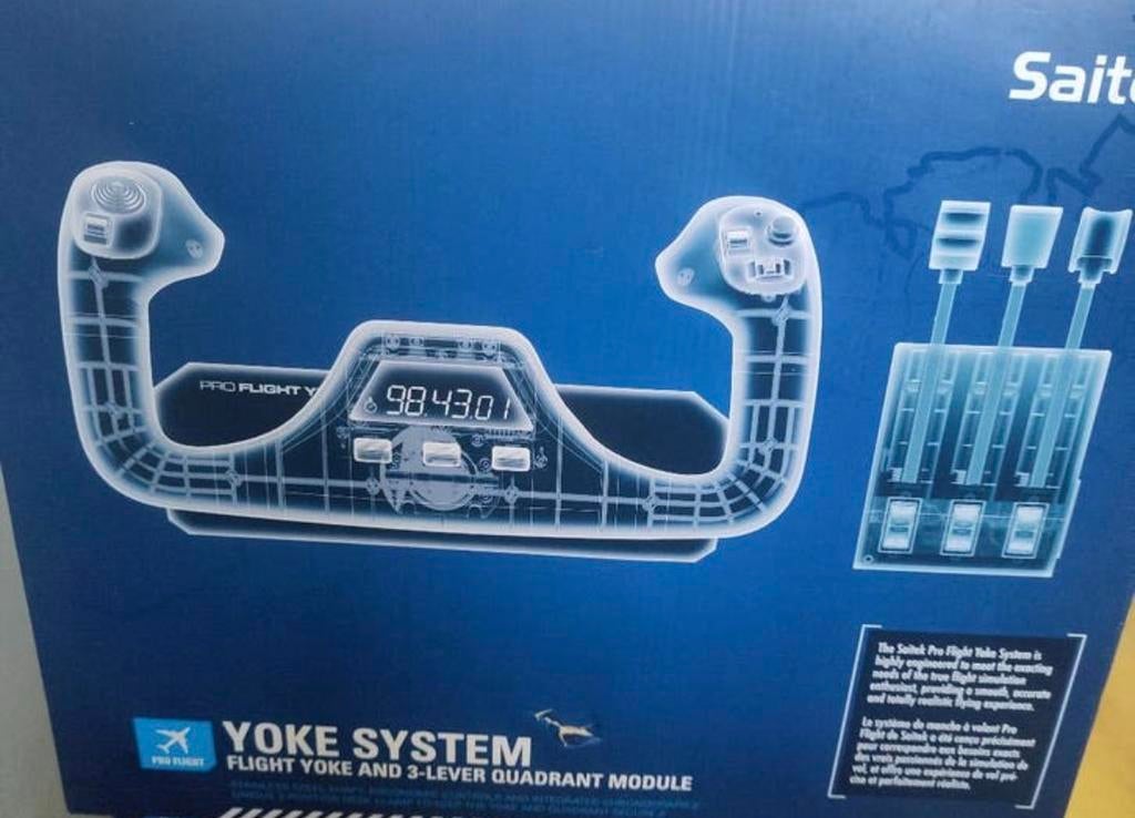 Saitek Flight Yoke System + Saitek Pro Flight Rudder pedals, Ophalen, Zo goed als nieuw