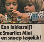 Retro reclame 1975 Smarties mini jongetje meisje treintje, Verzamelen, Verzenden, Overige typen