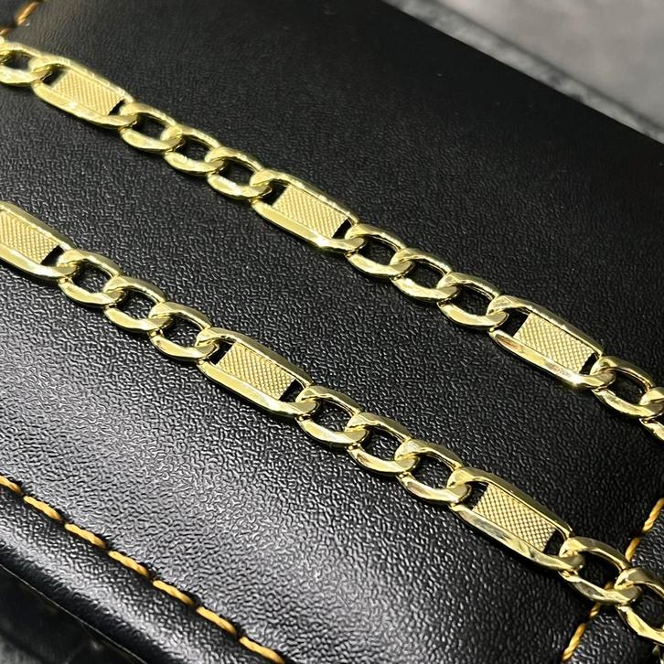 14 karaat gouden ketting prachtig schakel italy cuban, Sieraden, Tassen en Uiterlijk, Kettingen, Nieuw, Goud, Ophalen of Verzenden