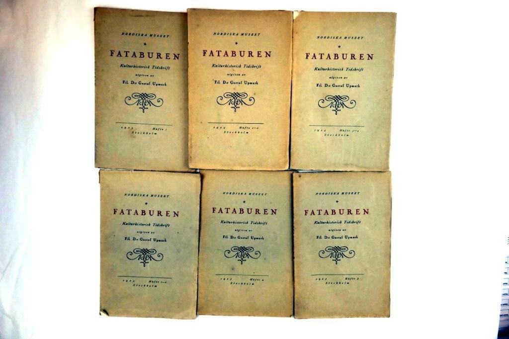 6x Fataburen. Nordiska Museet. Kulturhistorisk Tidskrift, Ophalen of Verzenden, Gelezen, Europa