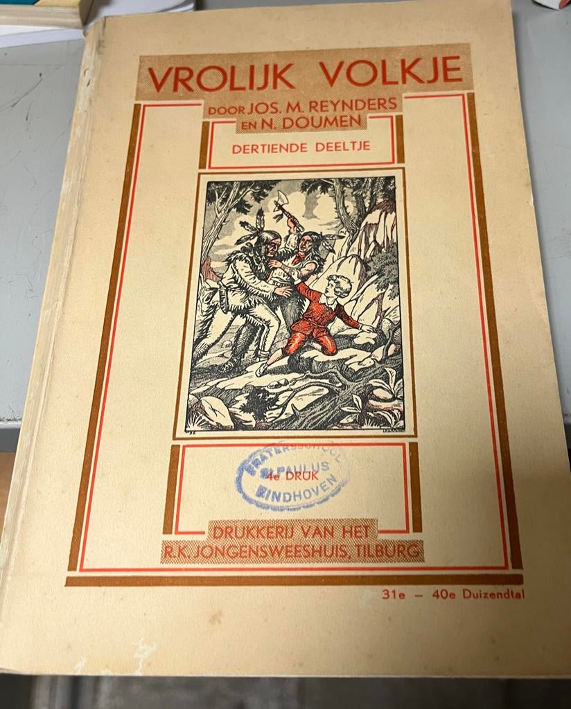 oude schoolboekjes Vrolijk  Volkje :  zandmannetjes, Ophalen of Verzenden, Gelezen, Fictie algemeen