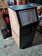 Houten Kist met Metalen Inzet prullenbakr cafetaria horecae, Ophalen, Minder dan 50 cm, Gebruikt, 50 tot 100 cm