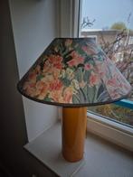 Vintage 80s lamp met bloemmetjes, ca. 55cm hoog, Ophalen, Overige materialen, Gebruikt, 50 tot 75 cm