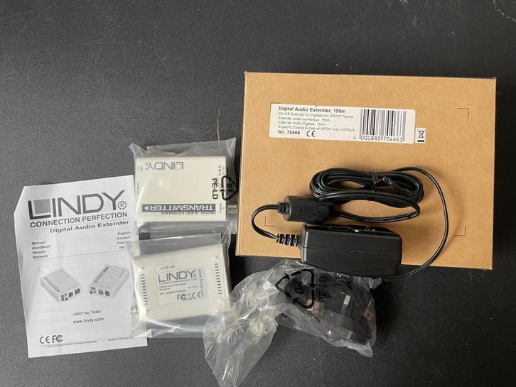 LINDY Digital Audio Extender over CAT6, Audio, Tv en Foto, Converters, Nieuw, Ophalen of Verzenden