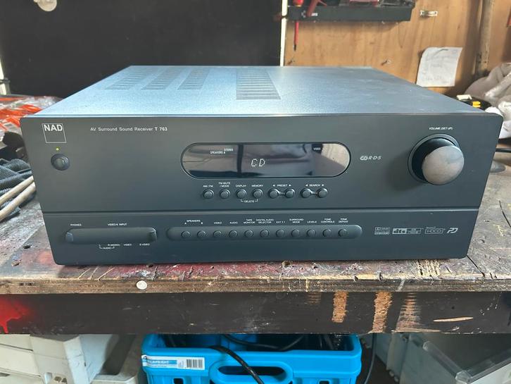 NAD T 763 Surround Sound Receiver met afstandsbediening, Audio, Tv en Foto, Versterkers en Receivers, Gebruikt, 5.1, 60 tot 120 watt