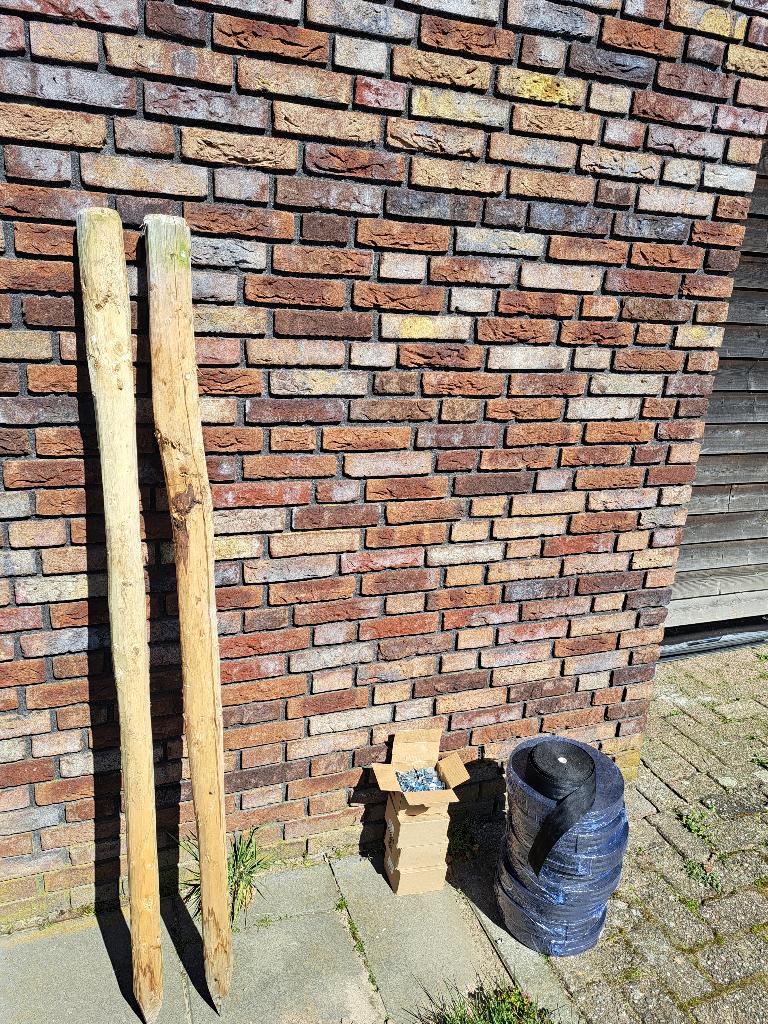 Houten weidepaal rond met punt 160 x 7 cm, Tuin en Terras, Palen, Balken en Planken, Ophalen, Nieuw, Minder dan 180 cm, Palen