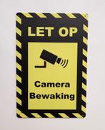 Let op camera bewaking reclamebord van metaal wandbord deco, Tuin en Terras, Info@deconoord.nl, Deco Noord, Nieuw, Ophalen of Verzenden