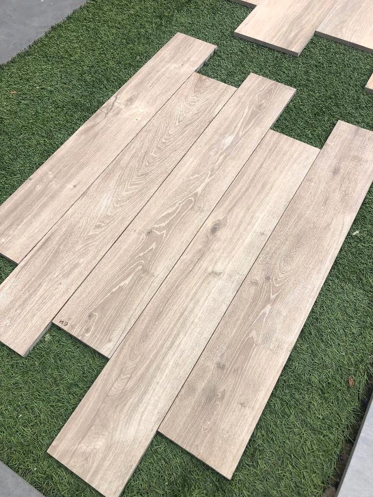 keramische houtlook tegels 120x20x2 cm partijtegels, Tuin en Terras, Tegels en Klinkers, Nieuw, Terrastegels, Keramiek, 10 m² of meer