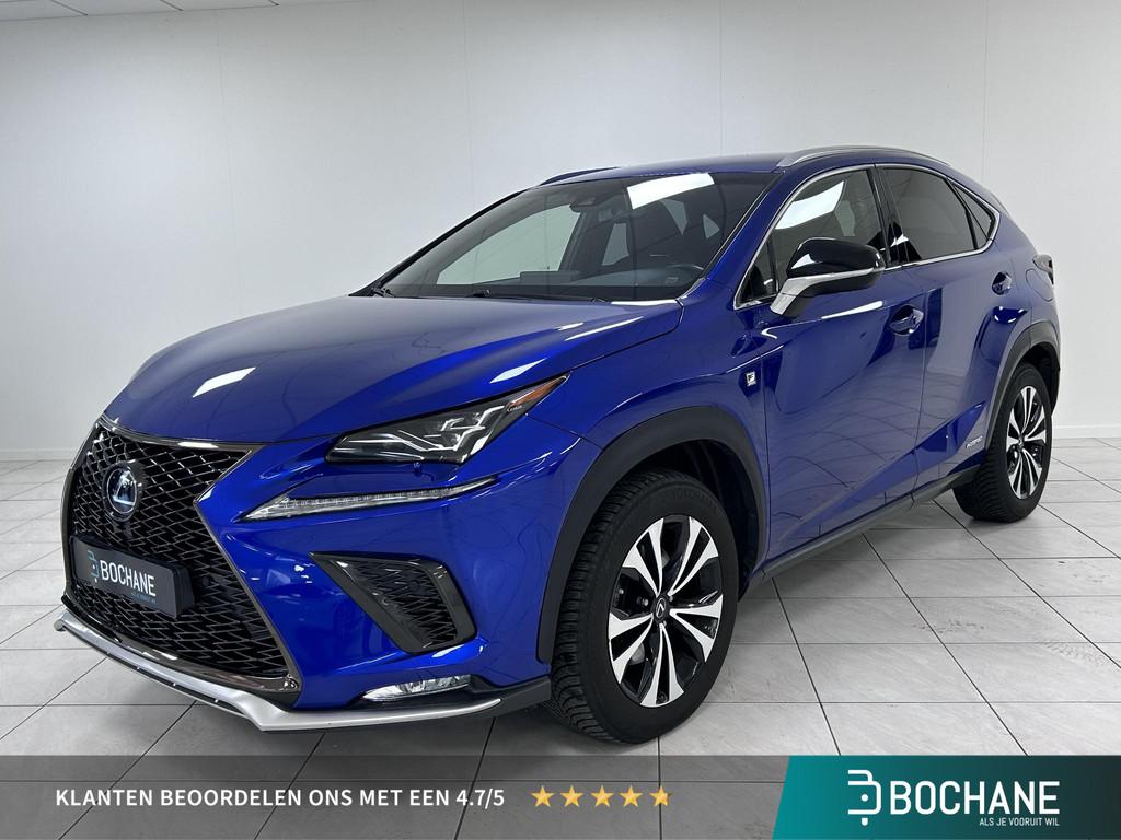 Lexus NX 300h AWD F F SPORT Line AFNEEMBARE TREKHAAK | NAVIG, Auto's, Lexus, Gebruikt, Met garantie (alle), Blauw, 1760 kg