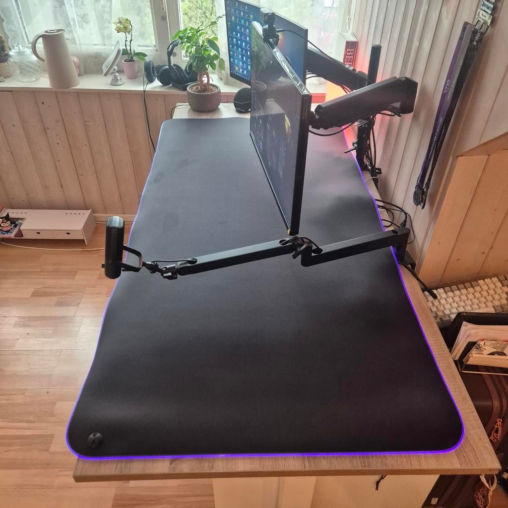 RGB Muismat Groot SteelSeries QcK Prism 5XL - Desk size, Ophalen of Verzenden, Gaming muismat, Nieuw, SteelSeries