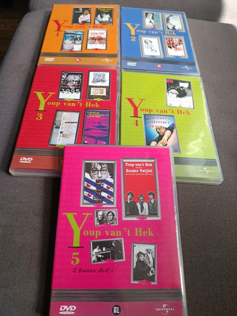 Youp van t Hek - 5 dvd set, Cd's en Dvd's, Alle leeftijden, Ophalen of Verzenden, Zo goed als nieuw, Stand-up of Theatershow