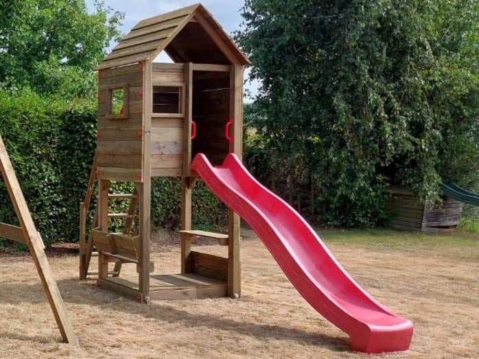 speeltoren SCHOOLHUIS speeltoestel speelhuis klimtoren, Ophalen, Nieuw, Schommel, Aanbouwonderdeel