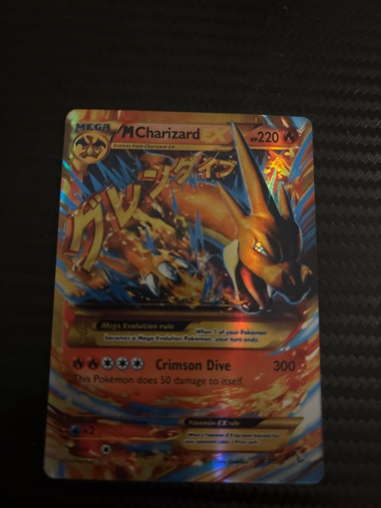 Pokémon Go MEGA Charizard EX kaart - Erg Zeldzaam, Ophalen of Verzenden, Gebruikt, Losse kaart, Foil