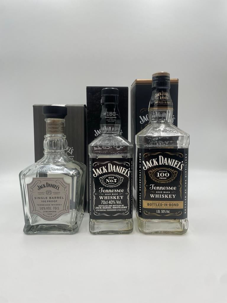 Lege Jack Daniel's flessen, Ophalen of Verzenden, Gebruikt, Noord-Amerika, Overige typen