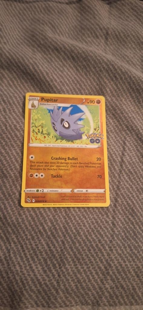 Pokémon kaart Pupitar, Ophalen of Verzenden