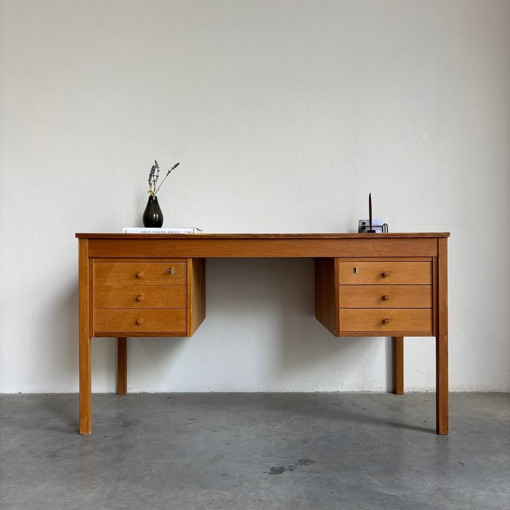 VINTAGE | BUREAU | DEENS | EIKEN | DOMINO, Vintage, Ophalen of Verzenden, Gebruikt, Hout