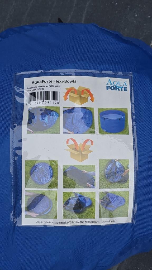 AquaForte Flexi-Bowl Koi Bak - 90x60 cm - Zo goed als nieuw, Ophalen, Zo goed als nieuw, Vijverbak