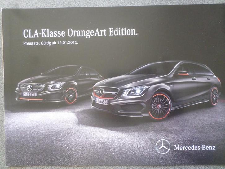 Mercedes CLA Orange Art Edition Brochure, Boeken, Auto's | Folders en Tijdschriften, Zo goed als nieuw, Mercedes, Ophalen of Verzenden