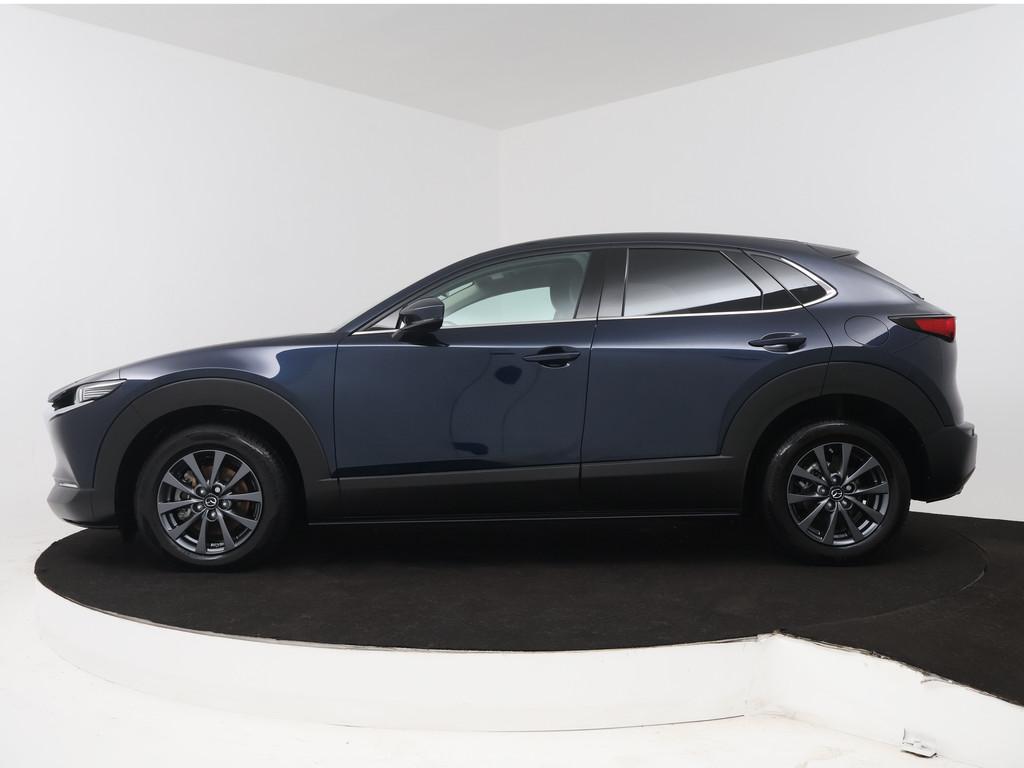 Mazda CX-30 2.0 e-SkyActiv-X M Hybrid Luxury | Trekhaak | 18, Auto's, Mazda, Gebruikt, Blauw, SUV of Terreinwagen, 1430 kg