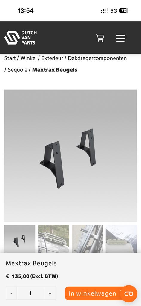 Maxtrax beugels voor sprinter / crafter, Ophalen of Verzenden, Nieuw