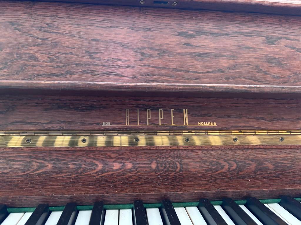 Rippen Piano Ede Holland - Klassiek Houten Design, Muziek en Instrumenten, Piano's, Ophalen, Gebruikt, Bruin, Piano