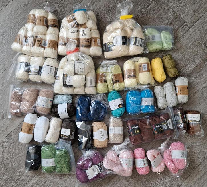 Meer dan 75 bollen katoenen garen, Hobby en Vrije tijd, Breien en Haken, Nieuw, Breien of Haken, Wol of Garen, Ophalen of Verzenden