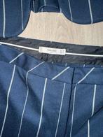 Donkerblauw gestreept pak - Mango (broek 40, blazer 38), Maat 38/40 (M), Kostuum of Pak, Blauw, Ophalen of Verzenden