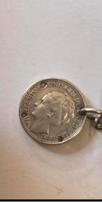 Zilveren dubbeltje 1941 voor dubbeltjes armband, Ophalen of Verzenden, Koningin Wilhelmina, 10 cent