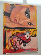 Groot (76 x 106cm) schilderij, Antiek en Kunst, Kunst | Schilderijen | Abstract, Ophalen