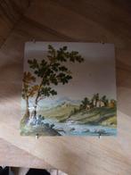 Antieke Castellli tegel met landschap, Antiek en Kunst, Antiek | Wandborden en Tegels, Ophalen of Verzenden
