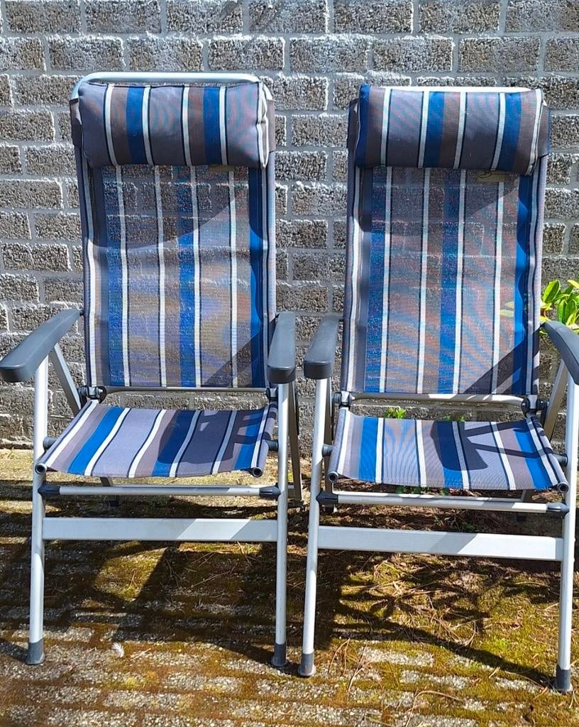 Licht gewicht campeerstoelen / tuinstoelen. Prijs per 2, Ophalen of Verzenden, Zo goed als nieuw, Campingstoel