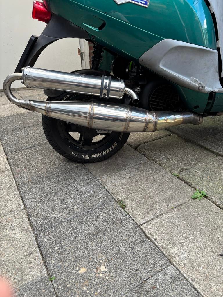 Terugloop uitlaat 125/180cc, Fietsen en Brommers, Brommeronderdelen | Scooters, Gebruikt, Piaggio, Uitlaat, Ophalen of Verzenden