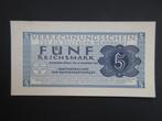 5 Reichsmark 1944 Duitsland Wehrmacht Legergeld WW2 UNC (02), Verzamelen, Militaria | Tweede Wereldoorlog, Duitsland, Overige typen