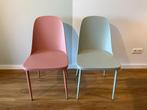 Eettafel stoelen oud roze en salie groen, Huis en Inrichting, Stoelen, Ophalen, Kunststof, Gebruikt, Twee