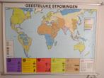 mooie schoolkaart van geestelijke stromingen in de wereld, Geschiedenis, Ophalen of Verzenden