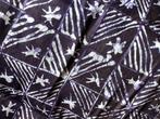 Prachtige coupon blauw AFRICAN PRINTS , USA katoen, Blauw, 120 cm of meer, Ophalen of Verzenden, Katoen