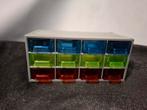Opslag laden kastje met 12 bakjes (blauw Groen rood), Ophalen of Verzenden, Zo goed als nieuw