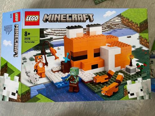 Lego minecraft 21178 de vossenhut, Kinderen en Baby's, Speelgoed | Duplo en Lego, Zo goed als nieuw, Lego, Complete set, Ophalen of Verzenden