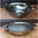 Vintage RVS schaal+deksel en/of schaal zonder deksel kerst?, Ophalen of Verzenden, Nieuw, Rvs, Overige typen