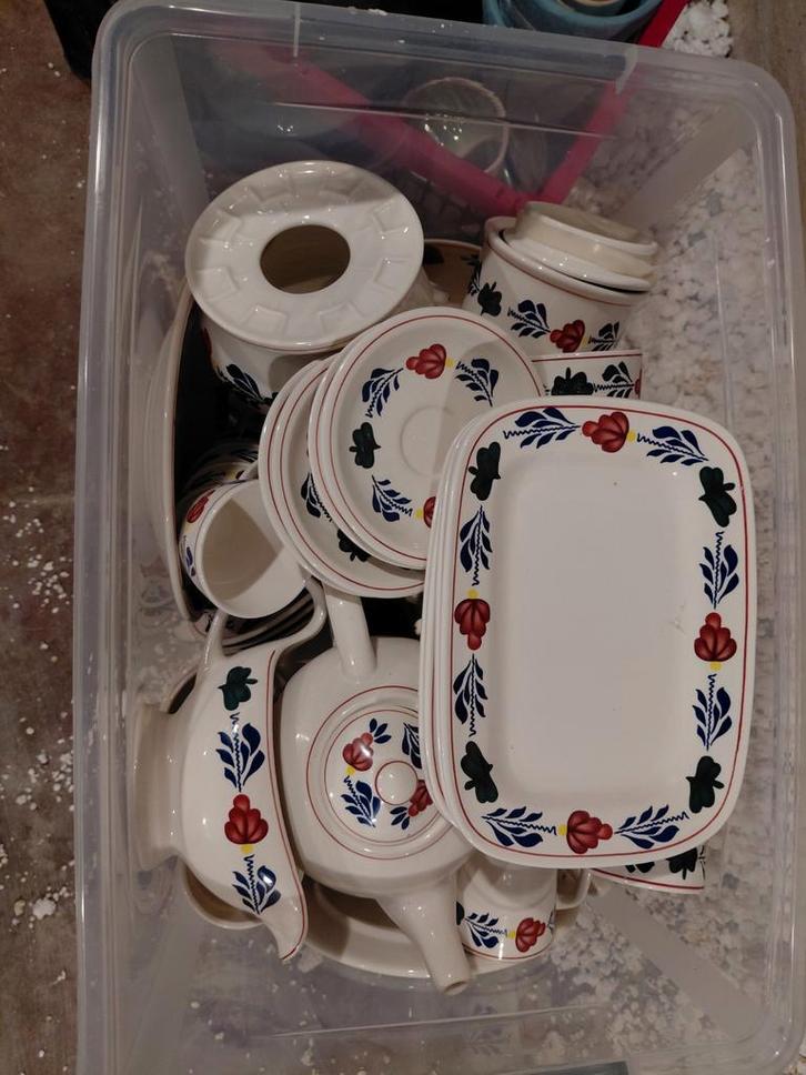 Boerenbont Servies, Antiek en Kunst, Antiek | Servies compleet, Ophalen of Verzenden