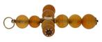 Grote 14 karaats gouden antieke agaat kruishanger ca. 1880, Goud, Hanger, Met edelsteen, Ophalen of Verzenden