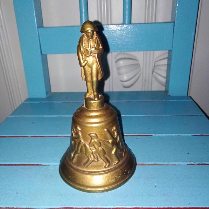 Koperen tafelbel Napoleon, Verzamelen, Beelden en Beeldjes, Gebruikt, Mens, Ophalen