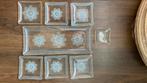 Glazen cake servies, oud, ophalen, Antiek en Kunst, Ophalen