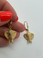 X776 Prachtige zilveren oorbellen olifant, Sieraden, Tassen en Uiterlijk, Oorbellen, Hangers, Ophalen of Verzenden, X, Goud